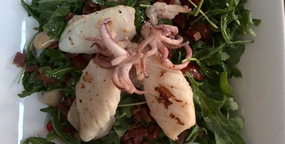 Octopus salade met Rucola